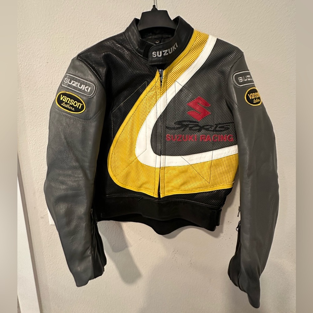 Vanson Leather Suzuki Bikers Jacket